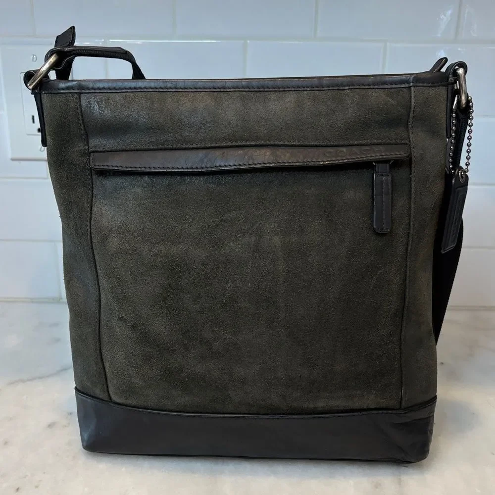Coach Crossbody Purse Handbag Leather Camden Suede Messenger Bag Pocketbook